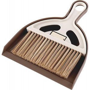 Mini Dustpan and Brush Set,Mini Design with Brush Head,Broom and Dustpan Set,Ideal for Kitchen and Home Cleaning-Easy to Clean-Size: 18 x 20 cm - Neuf