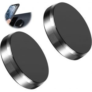 LORANKA-2 Pi&egrave;ces Support T&eacute;l&eacute;phone Voiture Magn&eacute;tique, - Aimant T&eacute;l&eacute;phone Voiture avec Plaques M&eacute;talliques, Mur Aimant Autocollant pour iPhone 16/15/14/13/12 Pro Max Galaxy S24 Huawei GPS [Cadeaux de - Neuf