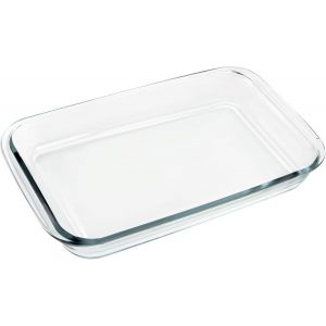 Jexnovashop-Plat &Agrave; Gratin Rectangulaire En Verre Transparent De 2,2 L - 34 X 20 X 5 Cm - Plat &Agrave; Four Tiramisu - Plat &Agrave; Gratin - Plat &Agrave; Lasagnes - Neuf