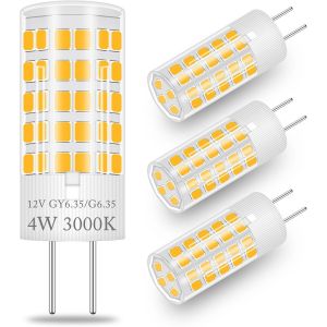 Ampoule Led 3w Bi-Pin Base G6.35/Gy6.35 380 Lumen 3000k Blanc Chaud Ac/Dc 12v Ampoule De Remplacement Pour Ampoule Halogène 25w 30w Mini Lampe Salon Lampe Éclairage Paysager (4 Pièces) - Neuf