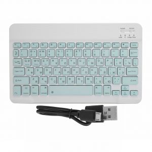 Clavier Bluetooth sans fil, touches de machine a ecrire compatibles avec les appareils universels, 10 pouces, vert clair, russe - Neuf
