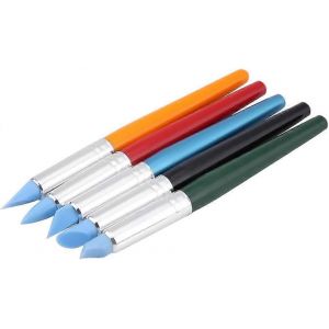 Ventes Promotionnelles Outils En Argile Poterie Outils De Sculpture 5pcs / Set Silicone Tête Souple Argile Poterie Moulage Stylo Outil D'artisanat Diy (Grand) - Neuf