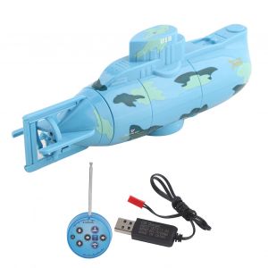 Bateau de plongée modèle sous-marin télécommandé jouet RC Rechargeable (bleu) - Neuf