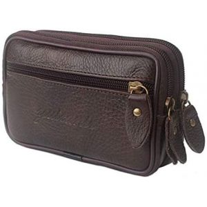 Sac De Boucles De Ceinture En Cuir Pour Homme &Eacute;tanche Portefeuille Pour T&eacute;l&eacute;phone Portable Pochette Poche Pour Monnaie &Eacute;tui &Agrave; Cigarettes, Caf&eacute; - Neuf