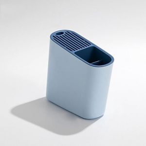 Bloc &Agrave; Couteaux Universel Pour Plan De Travail, Porte-Ustensiles Gain De Place, Organisateur &Agrave; Fentes En Plastique Avec Rangement Pratique Pour Couteaux, Fourchettes Et Cuill&egrave;res, Facile &Agrave; Nettoyer, Bleu - Neuf