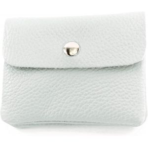 CAUC-Modamoda de P09 Portefeuille en cuir italien, pour femme, petit, Bleu glacier, XS - Neuf