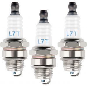 3 Pieces Spark Plugs L7T,Trimmer Spark Plug,Spark Plug Solid Terminal Replacement,Spark Plug for Two Stroke Engines,for Lawn Mower Engines - Neuf