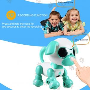 Robot Interactif Intelligent Chiot Chien Led Yeux Marche Enregistrement Enfants Enfants Toy_Red - Neuf
