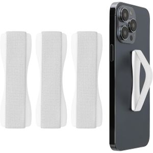 Kal-3x Support Doigt Smartphone - Accessoire Doigt Pour Téléphone Portable - Sangle Poignée Dos Smartphone - Blanc - Neuf