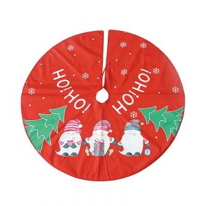 Jupe de sapin de No&euml;l avec gnome sans visage, tapis de sapin, d&eacute;corations de No&euml;l rustiques, accessoires de d&eacute;guisement, multicolore - Neuf