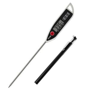 KAL-Thermomètre De Cuisson Avec Affichage Numérique Lcd, 4 Secondes Thermometre Étanche Lecture Instantanée Ipx7, 127Mm Longue Sonde Temperature Cuisine Pour La Cuisson Barbecue Lait Viande Huile - Neuf