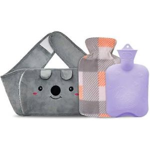 Bouillotte Avec Étui,Ceinture De Bouillotte Koala,Sac D'eau Chaude En Caoutchouc,Sac D'eau Chaude Amovible À La Taille,Sac D'eau Chaude En Caoutchouc Avec Taille Douce Co - Neuf