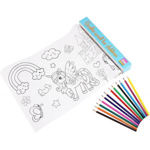 KALANKA-Lot de 10 rouleaux de papier à dessin pour enfants Motif licorne 150 x 300 cm - Neuf