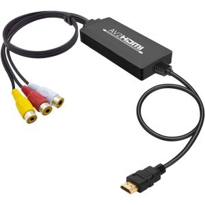 Convertisseur Rca Vers Hdmi - Convertisseur Av Vers Hdmi - Convertisseur Composite Vers Hdmi - Wii/Ps2/Vhs/Vcr/Dvd/X Box/N64 Vers Hdmi - Convertisseur Pour Nouvelle Tv - Prise En Charge - Neuf