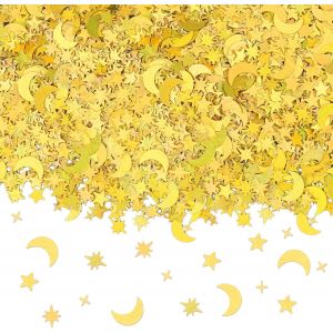 Chicslick-&Eacute;toiles Dor&eacute;es &Agrave; Paillettes - &Eacute;toiles Scintillantes - Confettis De No&euml;l - &Eacute;toiles Dor&eacute;es - D&eacute;coration De Table D'anniversaire De Mariage - F&ecirc;te Confettis &Eacute;toiles Lune Dor&eacute;[X120] - Neuf