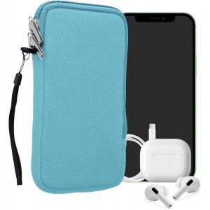 KAL-Housse Universelle Smartphone - Pochette De Protection 17,2 X 8,4 Cm Pour T&eacute;l&eacute;phone Portable Xl - 6,7/6,8"" En N&eacute;opr&egrave;ne Bleu Clair - Neuf