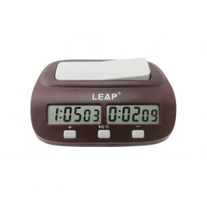 Minuteur D'&eacute;checs Professionnel Avec &Eacute;cran Lcd &iquest; Abs Durable, &Eacute;l&eacute;gant Rouge Vin, Id&eacute;al Pour Les Comp&eacute;titions - Neuf