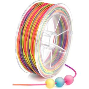 Mevronisshop-1mm X 35m Fil Pour Bracelet Perle, Fil Elastique Pour Bracelet Resistant, Cordon Arc-En-Ciel, Elastique Ficelle Pour Perles, Bracelets, Colliers, Fabrication De Bijoux Et Bricolage - Neuf