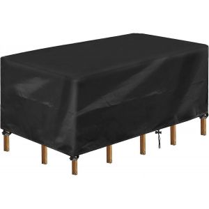 Housse De Table De Jardin,Housse De Mobilier De Jardin Rectangulaire Imperm&eacute;able,Anti-Uv,210d Oxford Tissu Housse De Table Chaise Mobilier De Jardin Ext&eacute;rieur (170x94x70cm - Neuf