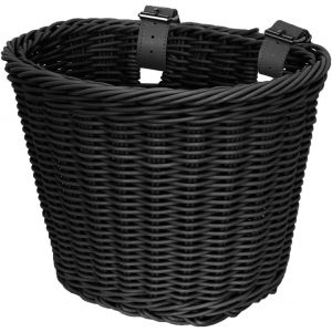 Sept-Panier &Agrave; V&eacute;lo Enfant, Panier V&eacute;lo Avant Pour Guidon, Tricotage &Agrave; La Main, Maille Serr&eacute;e, Deux Sangles R&eacute;glables & D&eacute;tachable, Panier V&eacute;lo Filles Gar&ccedil;on (Noir) - Neuf