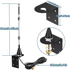 Bin Antenne WiFi Camera Exterieur 2.4GHz 5.8GHz Bibande Omnidirectionnelle MIMO RP-SMA et SMA M&acirc;le Montage Mural pour Cam&eacute;ra IP de S&eacute;curit&eacute; Amplificateur Routeur WiFi Vid&eacute;osurveillance - Neuf