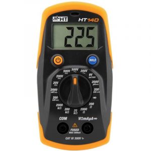 Ht Italia - Ht Instruments Ht14d Multim&egrave;tre Num&eacute;rique Cat Ii 600 V, Cat Iii 300 V Affichage (nombre De Points): 2000 Q481902 - Neuf