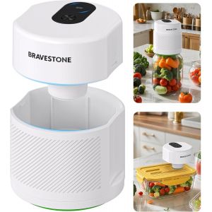BLAZEFLUX-Kit scelleuse vide Mason Jar 3 en 1 electrique pour bocaux et sacs zip arret auto (Blanc) - Neuf