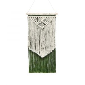 Décoration murale décorative en macramé, tapisserie murale tissée à la main, style ferme chic, fait à la main, pour chambre à coucher, salon, appartement, dortoir, 40 x 80 cm - Neuf