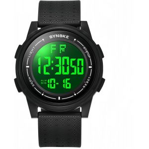 Montre Homme Montre Digitale Étanche 5 Atm Ultra-Mince,Montre De Sport Avec Alarme/Chronomètre,Montre Électronique Lumineux Avec Bracelet En Caoutchouc Pour Hommes Femmes - Neuf