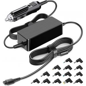 100W 90W DC 12V-24V Chargeur de Voiture pour HP Dell Toshiba IBM Lenovo Acer ASUS Compaq Samsung Sony Universel PC Portable Alimentation de Voiture Chargeur avec 14 connecteurs - Neuf