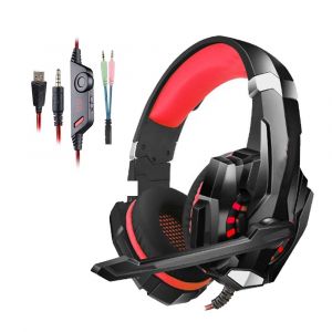 Casque de jeu 3,5 mm avec microphone et LED pour PC, Mac, ordinateur portable et t&eacute;l&eacute;phone - Neuf
