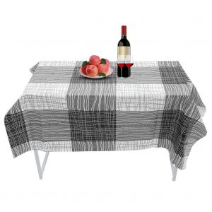 Hjlian Nappe De Protection Impermeable En Pvc Anti-Huile Pour Table De Cuisine, Salle A Manger, Grise, 140 X 180 Cm - Neuf