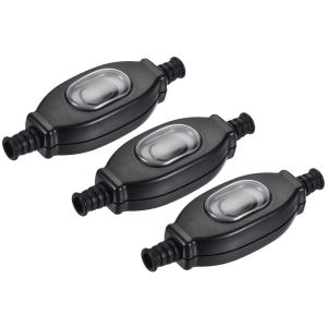 CHECARZHN--NO1-Lot De 3 Interrupteurs À Bascule Étanches Ac 250 V 3 A Pour Lampe Noir - Neuf
