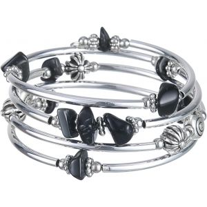 Kalanka-Bracelet En Perles Argent Pour Femmes Bracelet Enveloppant En Pierre Multicouches Un Cadeau De Bijoux Fantaisie Pour Maman Le Jour De Thanksgiving - Boîte Cadeau - Neuf