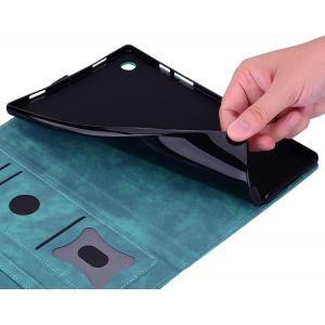 Coque pour Galaxy Tab S6 Lite 10.4 Pouces 2024/2022/2020 Housse &Eacute;tui de Protection avec Support Fonction, &Eacute;tui &agrave; Rabat avec Porte-Pencil pour Samsung Tab S6 Lite Vert Clair - Neuf