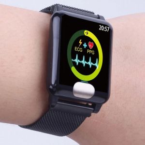 Montre Intelligente Pression Art&eacute;rielle Moniteur De Fr&eacute;quence Cardiaque Suivi De La Condition Physique Sport Bracelet Noir - Neuf