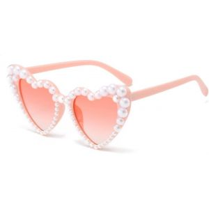 Asas-1 Pièce Lunettes Coeur Avec Perles,Lunette De Soleil Coeur,Lunette Coeur,Lunette Soleil Femme,Lunettes De Fête Rétro Pour Mariage Voyages Costume Accessoires(A) - Neuf