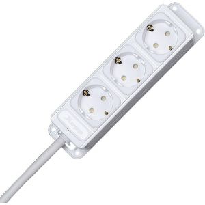 127494010 Unoversal Multiprise &eacute;lectrique 3 Prises Blanc Arctique C&acirc;ble 5 m - Neuf