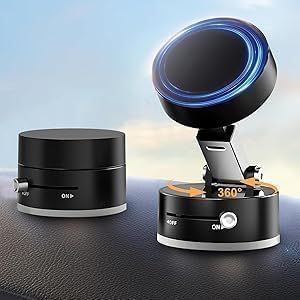 Kalanka-Support Magnétique Pour Téléphone Portable Sous Vide Pour Voiture - Pliable - Avec Bras Télescopique Réglable - Support Magnétique Rotatif À 360° - Neuf