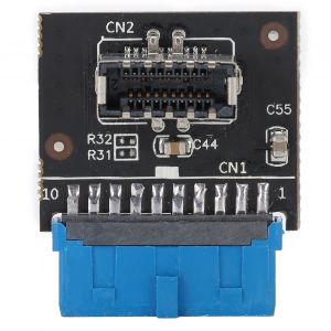 adaptateur d'extension de connecteur USB 3.0 Type E vers USB 3.0, bleu, male 20 broches, pour carte mere, USB 3.1 aKey - Neuf