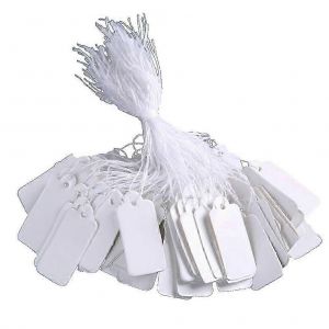 500pcs Marquage Blanc Étiquettes Étiquettes De Prix Étiquettes De Prix Étiquettes D'affichage Avec Cordon Suspendu Pour Produit Bijoux Vêtements - Neuf