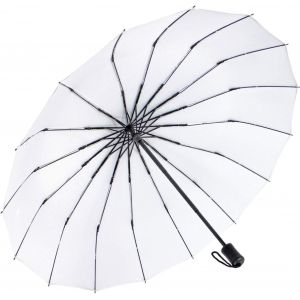 Parapluie De Poche 16 Pièces Avec Ouverture Manuelle, Blanc., 98 Cm, Parapluie De Poche Avec Ouverture Manuelle - Neuf