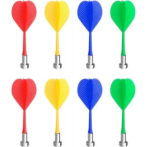 8 pièces fléchettes magnétiques sécurité Remplacement fléchettes intérieur Jeu Cible Accessoires 4 Couleurs mélange (Vert Rouge Jaune Bleu) - Neuf