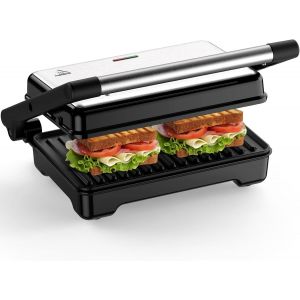 Appareil &Agrave; Croque-Monsieur, Grille-Panini 1500W, Plaques Xxl Antiadh&eacute;sives, Temp&eacute;rature Automatique, Voyants Lumineux, Pour 2 Tranches - Neuf