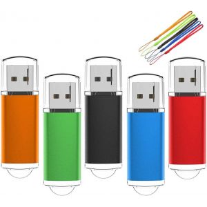 Lot De 5 Cl&eacute;s Usb 2.0 Avec Cordon 32 Go - Neuf