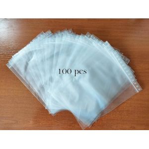 Kal-| Lot De 100 Sachets Zip Refermables 15 X 22 Cm | Sachet Plastique Transparent À Fermeture Zip | Sac De Congélation | Sachets Transparents Convient Aux Produits Alimentaires - Neuf