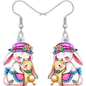 Kal-Boucles D'oreilles Renard Carton Renard Pendantes Fantaisie Animaux Cute Bijoux Cadeaux Pour Femme Filles - Neuf