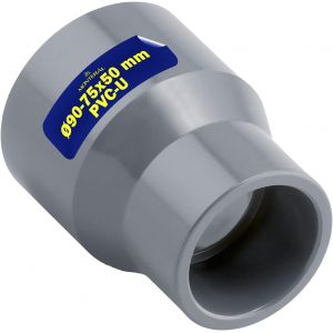 NouvelHorizonstore-Manchon de R&eacute;duction Conique PVC U avec les Diam&egrave;tres M&acirc;le &Oslash; 50 mm et Femelle &Oslash; 90-75 mm A une Connexion Adh&eacute;sive M&acirc;le et Femelle - Garantie de 10 Ans - - Neuf