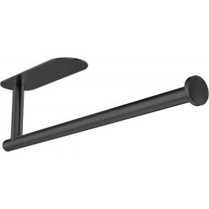 Porte-papier en rouleau de cuisine sous l'armoire,porte-rouleau de cuisine en acier inoxydable noir mat mural auto-adhésif pour cuisine,garde-manger,salle de bain - Neuf