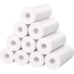 Mafiti Lot de 10 rouleaux de papier thermique de recharge pour appareil photo K27/D101/Q5-Compatible avec la plupart des appareils photo pour enfants-5,6x2,5 cm-Blanc - Neuf